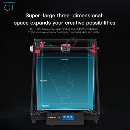 CREALITY CR-10 Max 750W Automatic Leveling Golden Triangle DIY 3D Printer, Print Size : 45 x 45 x 47cm, US Plug - 3D Printer by Creality | Online Shopping UK | buy2fix