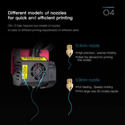 CREALITY CR-10 Max 750W Automatic Leveling Golden Triangle DIY 3D Printer, Print Size : 45 x 45 x 47cm, UK Plug - 3D Printer by Creality | Online Shopping UK | buy2fix