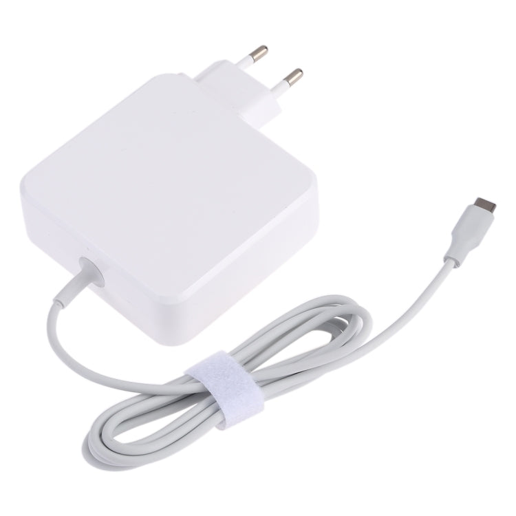 87W USB-C / Type-C Power Adapter Portable Charger with 1.8m Charging Cable, EU Plug(White) - USB Charger by buy2fix | Online Shopping UK | buy2fix