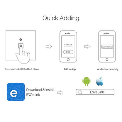 WS-EU-02 EWeLink APP & Touch Control 2A 2 Gangs Tempered Glass Panel Smart Wall Switch, AC 90V-250V, EU Plug - Consumer Electronics by buy2fix | Online Shopping UK | buy2fix