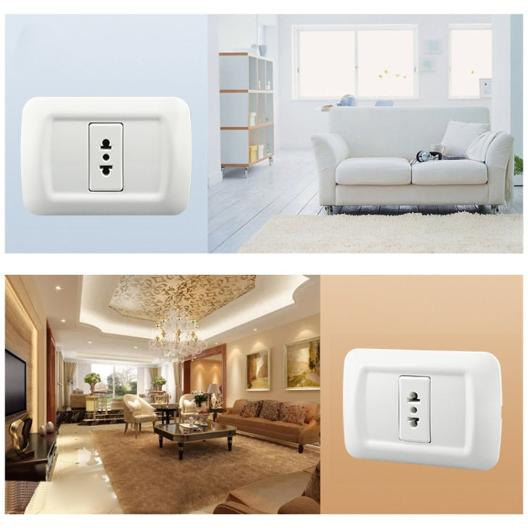 Round Flat Single Connection Ambipolar Wall-mounted Socket - Consumer Electronics by buy2fix | Online Shopping UK | buy2fix