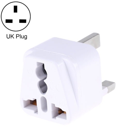 Portable Universal Socket to UK Plug Power Adapter Travel Charger (White) - Consumer Electronics by buy2fix | Online Shopping UK | buy2fix