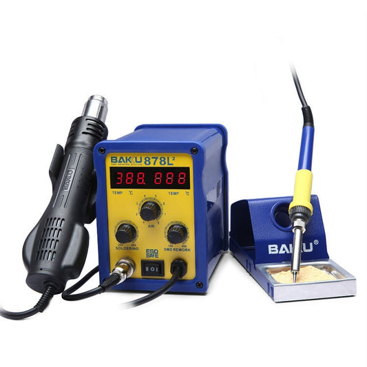 BAKU BK-878L2 AC 220V LED Display 2 in 1 Hot Air Gun Soldering Iron Soldering Station - Electric Soldering Iron by BAKU | Online Shopping UK | buy2fix