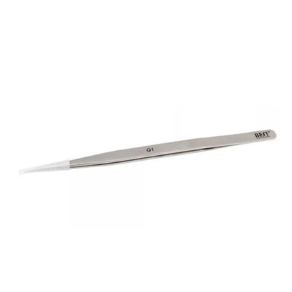 BEST BST-Q1 Brushed stainless steel tweezers - Tweezers by BEST | Online Shopping UK | buy2fix