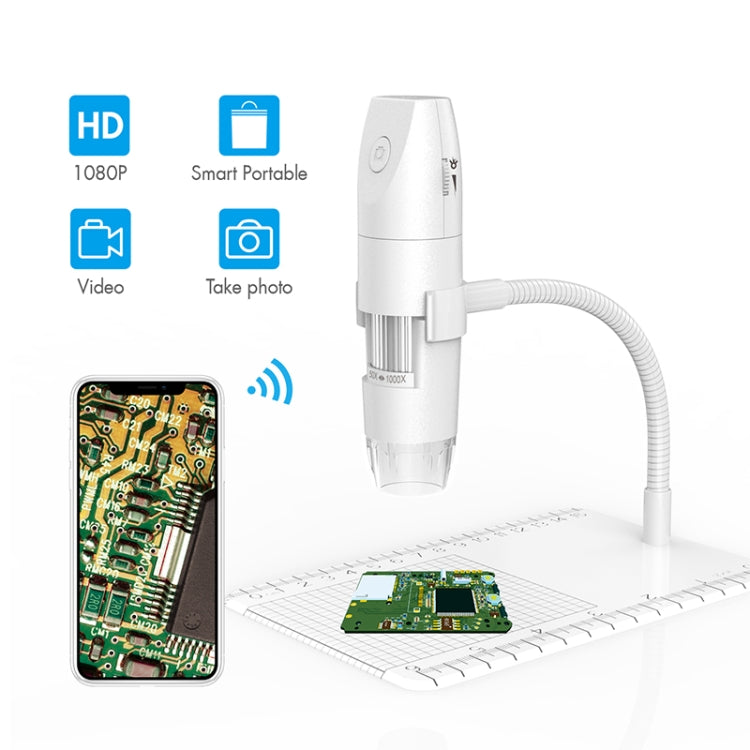 316 50-1000X Adjustable Smart Wifi USB Digital Microscope (White) - Digital Microscope by buy2fix | Online Shopping UK | buy2fix