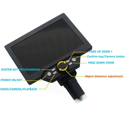 G1200 7 inch LCD Screen 1200X Portable Electronic Digital Desktop Stand Microscope, UK Plug - Digital Microscope by buy2fix | Online Shopping UK | buy2fix