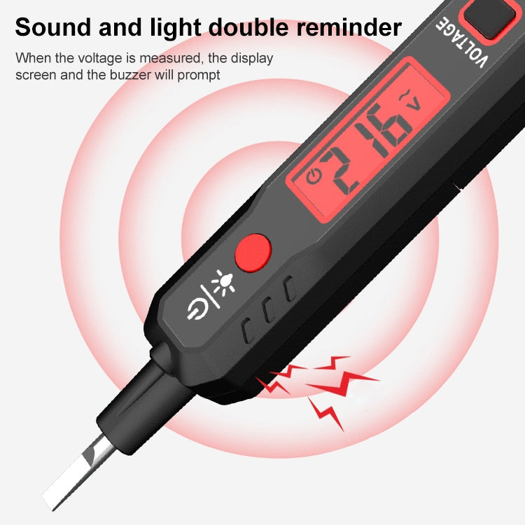 HABOTEST HT89 Contact Type High-sensitivity LCD Digital Display Sound and Light Alarm Test Pen - Current & Voltage Tester by HABOTEST | Online Shopping UK | buy2fix