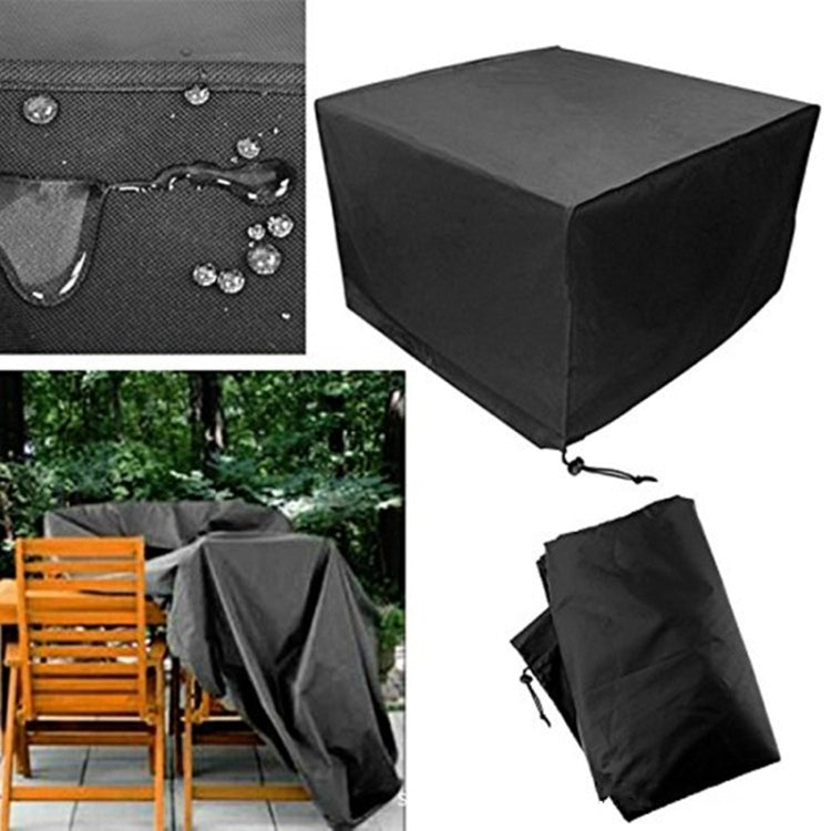 Anti-UV Waterproof Dust-proof 210D Oxford Cloth Folding Table Chairs Protective Cover Outdoor Furniture Set Cover, Size: 242*162*100cm(Black) - Home & Garden by buy2fix | Online Shopping UK | buy2fix