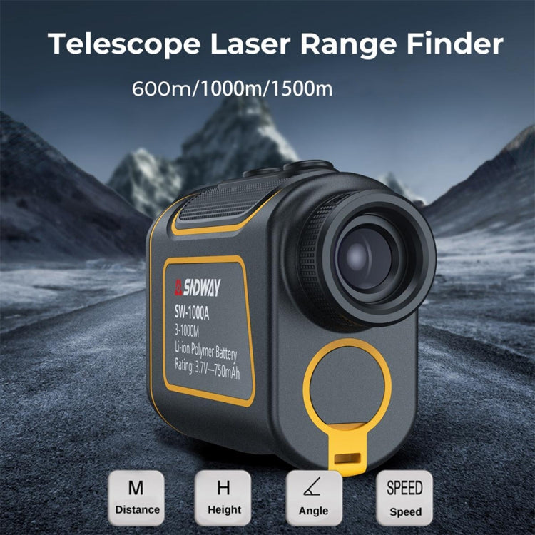 SNDWAY SW600A Handheld Outdoor Waterproof Telescope Range Finder Distance Measurer, 600m - Laser Rangefinder by SNDWAY | Online Shopping UK | buy2fix