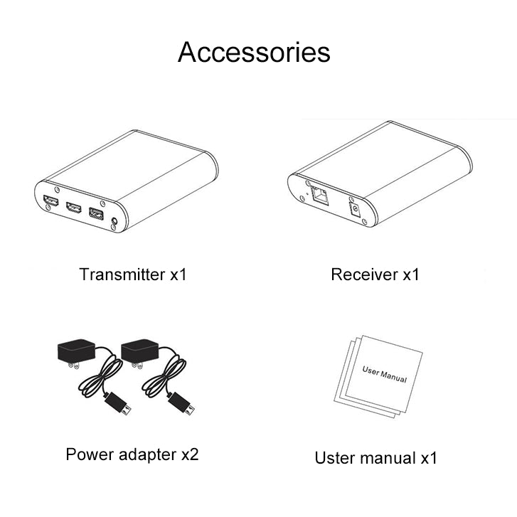 CAT871 HDMI Extender (Receiver & Sender) over CAT5e/CAT6 Cable with IR, Transmission Distance: 120m(US Plug) - Amplifier by buy2fix | Online Shopping UK | buy2fix