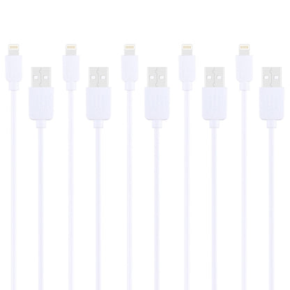 5 PCS HAWEEL 1m High Speed 8 pin to USB Sync and Charging Cable Kit for iPhone, iPad(White) - Apple Accessories by buy2fix | Online Shopping UK | buy2fix