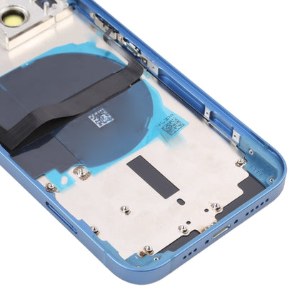 For iPhone 13 Battery Back Cover with Side Keys & Card Tray & Power + Volume Flex Cable & Wireless Charging Module(Blue) - Repair & Spare Parts by buy2fix | Online Shopping UK | buy2fix