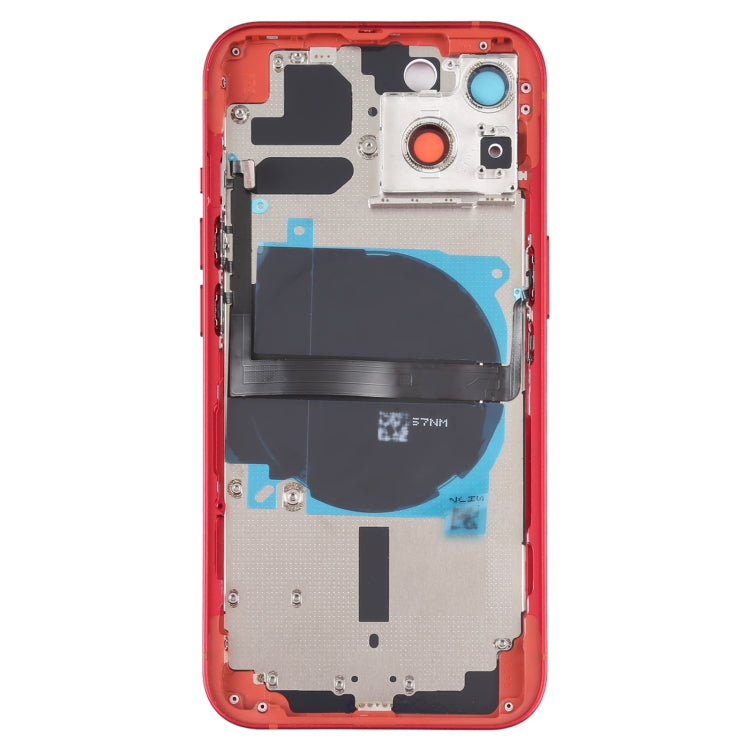 For iPhone 13 Battery Back Cover with Side Keys & Card Tray & Power + Volume Flex Cable & Wireless Charging Module(Red) - Repair & Spare Parts by buy2fix | Online Shopping UK | buy2fix