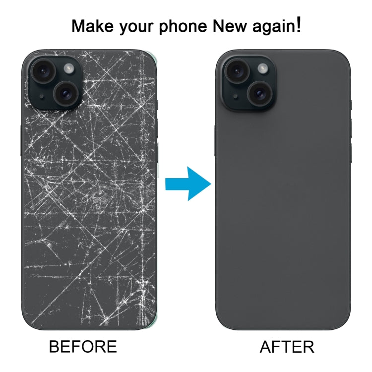 For iPhone 15 Plus Glass Battery Back Cover(Black) -  by buy2fix | Online Shopping UK | buy2fix