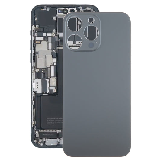 For iPhone 15 Pro Glass Battery Back Cover(Black) -  by buy2fix | Online Shopping UK | buy2fix