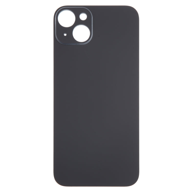 For iPhone 15 Plus Easy Replacement Big Camera Hole Glass Back Battery Cover(Black) -  by buy2fix | Online Shopping UK | buy2fix