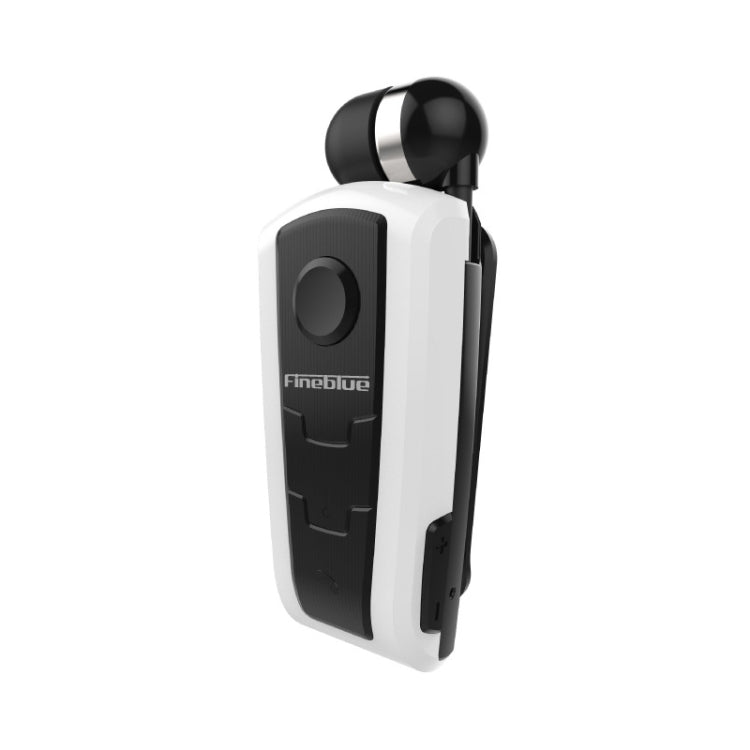 Fineblue F910 CSR4.1 Retractable Cable Caller Vibration Reminder Anti-theft Bluetooth Headset(White) - Bluetooth Earphone by Fineblue | Online Shopping UK | buy2fix