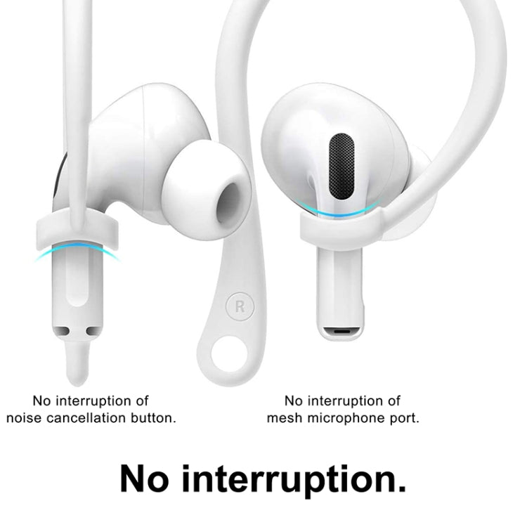 For AirPods 1 / 2 / Pro Anti-lost Silicone Earphone Ear-hook(White) - Apple Accessories by buy2fix | Online Shopping UK | buy2fix