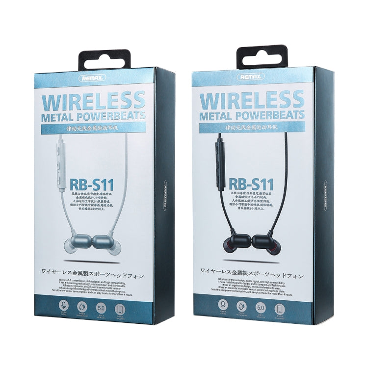 REMAX RB-S11 Lotune Series Wireless Metal Powerbears V5.0 Bluetooth Earphone (White) - Neck-mounted Earphone by REMAX | Online Shopping UK | buy2fix