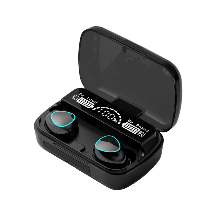 M10 Bluetooth 5.1 TWS Digital Display Wireless Bluetooth Earphone with Charging Box, Support Touch & Siri & Battery Display(Black) - TWS Earphone by buy2fix | Online Shopping UK | buy2fix