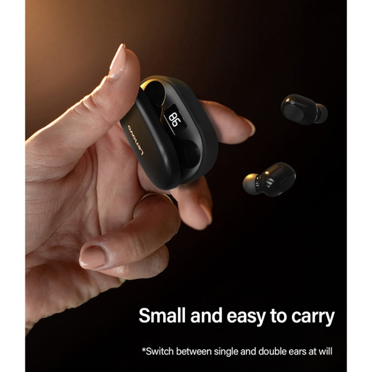 Original Lenovo XT91 Intelligent Noise Reduction Mini Wireless Bluetooth Earphone with Charging Box & LED Power Digital Display, Support Touch & HD Call & Voice Assistant & Dual-mode Earphone (White) - Bluetooth Earphone by Lenovo | Online Shopping UK | buy2fix