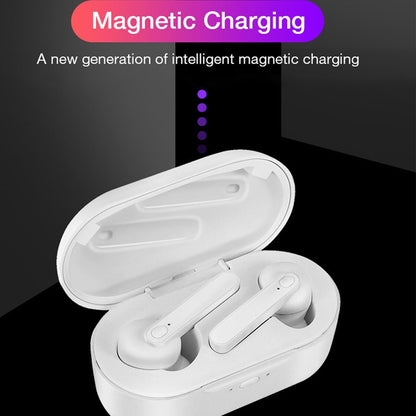 DT-5 IPX Waterproof Bluetooth 5.0 Wireless Bluetooth Earphone with Magnetic Charging Box, Support Call & Power Bank Function(White) - Bluetooth Earphone by buy2fix | Online Shopping UK | buy2fix