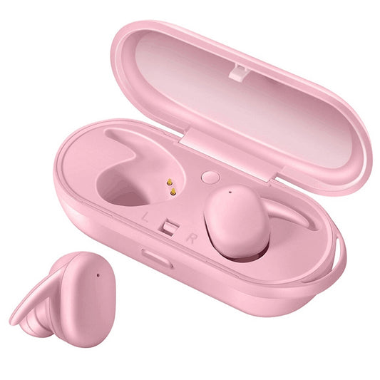 DT-7 IPX Waterproof Bluetooth 5.0 Wireless Bluetooth Earphone with 300mAh Magnetic Charging Box, Support Call(Pink) - Bluetooth Earphone by buy2fix | Online Shopping UK | buy2fix