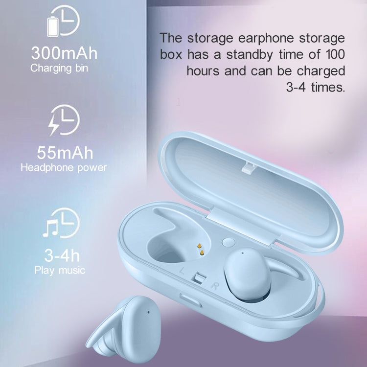 DT-7 IPX Waterproof Bluetooth 5.0 Wireless Bluetooth Earphone with 300mAh Magnetic Charging Box, Support Call(Pink) - Bluetooth Earphone by buy2fix | Online Shopping UK | buy2fix