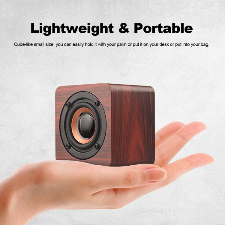 Q1 Wooden Mini Portable Mega Bass Wireless Bluetooth Speaker(Red) - Mini Speaker by buy2fix | Online Shopping UK | buy2fix