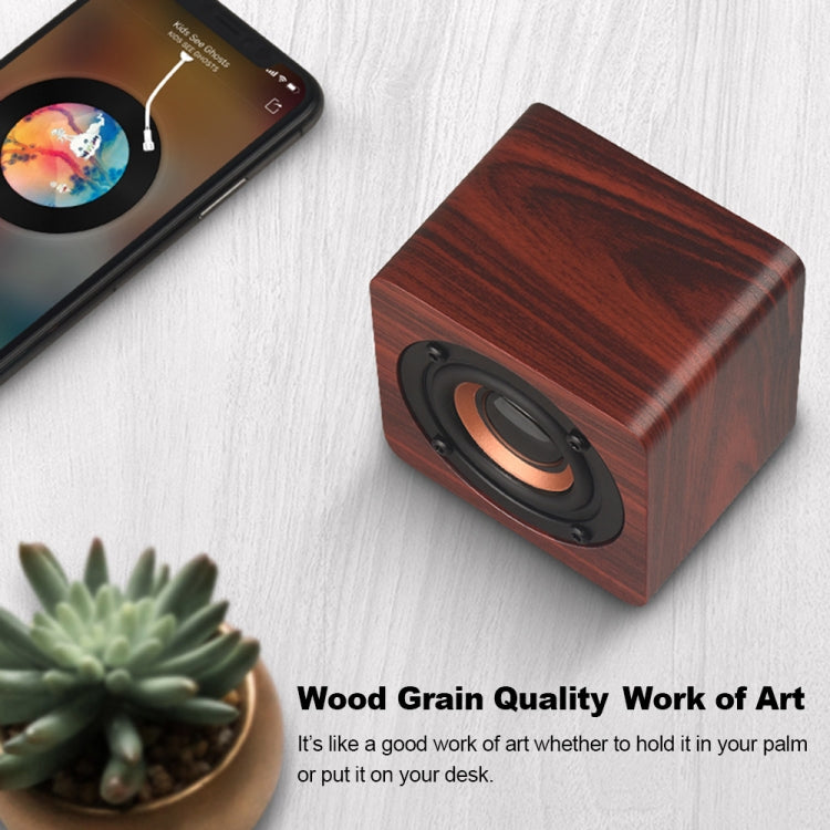 Q1 Wooden Mini Portable Mega Bass Wireless Bluetooth Speaker(Red) - Mini Speaker by buy2fix | Online Shopping UK | buy2fix