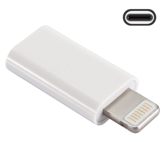 ENKAY Hat-Prince HC-6 Mini ABS USB-C / Type-C 3.1 to 8 Pin Port Connector Adapter(White) - Converter & Adapter by ENKAY | Online Shopping UK | buy2fix