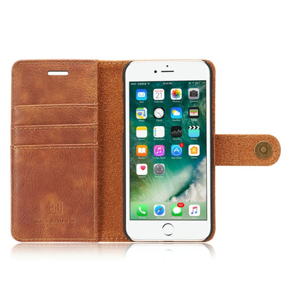DG.MING For iPhone SE 2020 & 8 & 7  Crazy Horse Texture Horizontal Flip Detachable Magnetic Protective Case with Holder & Card Slots & Wallet(Brown) - More iPhone Cases by DG.MING | Online Shopping UK | buy2fix