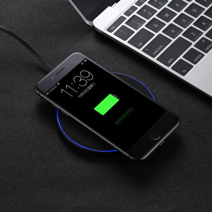 DC 9V 1.67A / 5V 1A Universal Round Shape Qi Standard Fast Wireless Charger with Indicator Light - Apple Accessories by buy2fix | Online Shopping UK | buy2fix