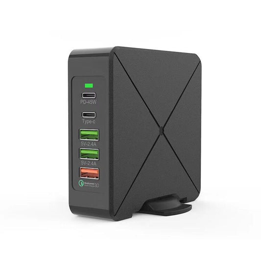 F88 3 x USB + 2 x USB-C / Type-C Ports QC3.0 Desktop Charger - Multifunction Charger by buy2fix | Online Shopping UK | buy2fix