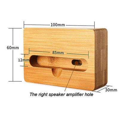 HQ-J101 Universal Bamboo Phone Desktop Stand Holder for Smart Phones within 5.5 inches - Desktop Holder by buy2fix | Online Shopping UK | buy2fix