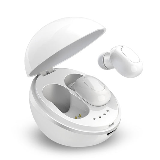 A10 TWS Space Capsule Shape Wireless Bluetooth Earphone with Magnetic Charging Box & Lanyard, Support HD Call & Automatic Pairing Bluetooth(White) - TWS Earphone by buy2fix | Online Shopping UK | buy2fix