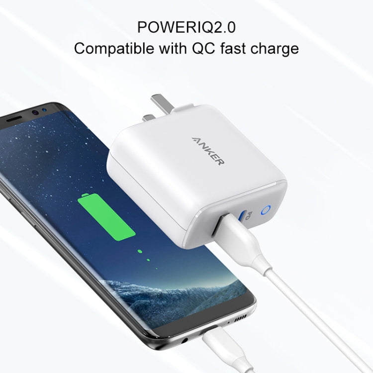 ANKER A2626 33W PowerPort PD USB-C / Type-C Interface + PowerIQ 2.0 USB-A Interface Wall Charger, US Plug(White) - USB Charger by ANKER | Online Shopping UK | buy2fix