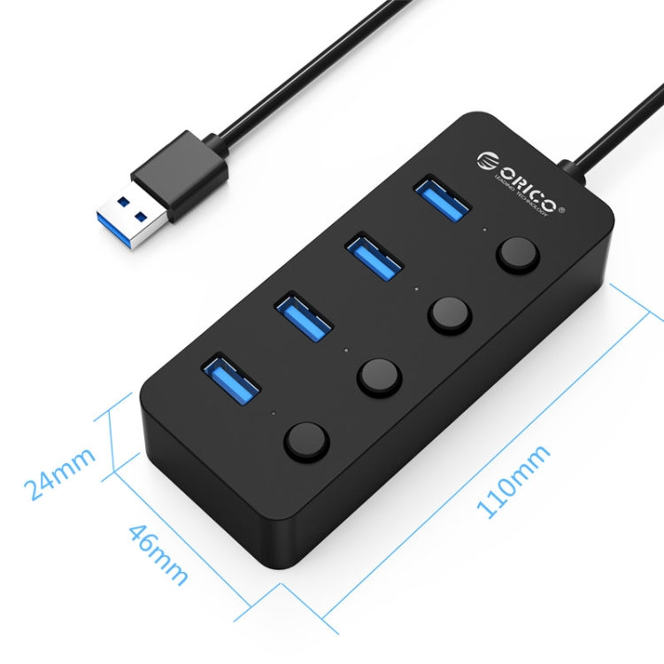 ORICO W9PH4-U3-V1 4 USB 3.0 Ports Faceup Design HUB with Individual Power Switches and LEDs - Computer & Networking by ORICO | Online Shopping UK | buy2fix