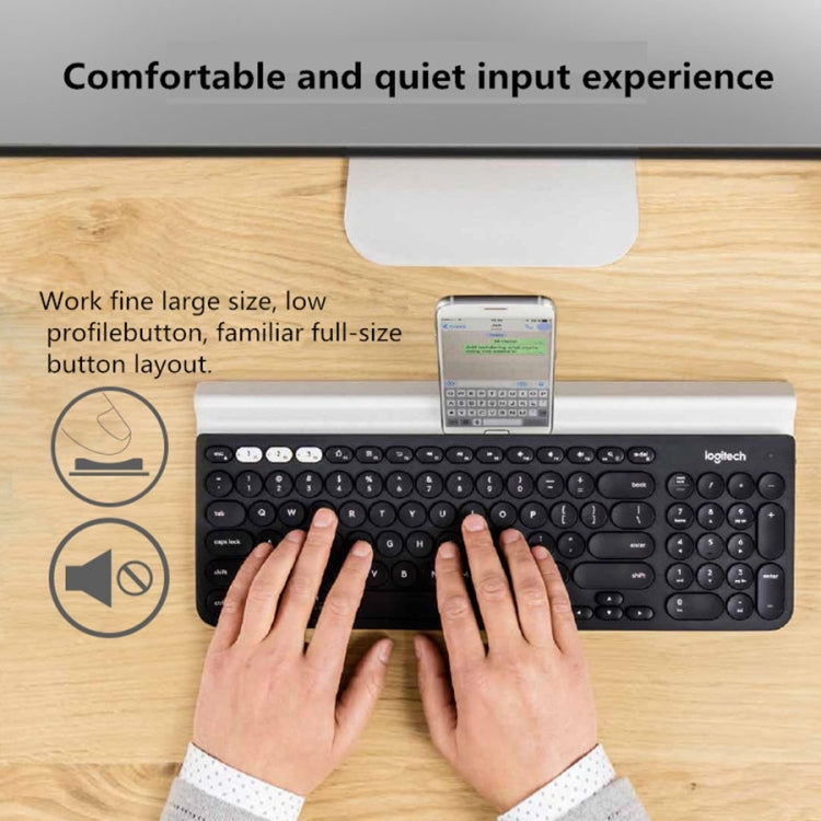 Logitech K780 Multi-device Bluetooth + Unifying Dual Mode Wireless Keyboard with Stand (Black) - Wireless Keyboard by Logitech | Online Shopping UK | buy2fix