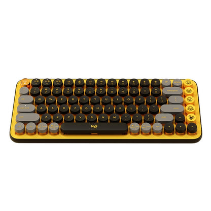 Logitech POP KEYS Round Button Bluetooth Mechanical Keyboard(Yellow) - Wireless Keyboard by Logitech | Online Shopping UK | buy2fix