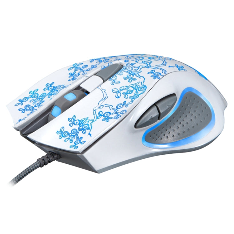 ZGB 169 USB 2400DPI Four-speed Adjustable LED Backlight Wired Optical E-sport Gaming Mouse with Counter Weight, Length: 1.45m(White) - Computer & Networking by Chasing Leopard | Online Shopping UK | buy2fix