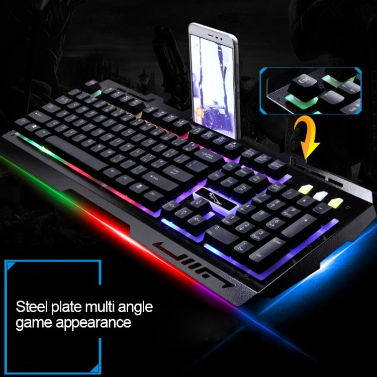 Chasing Leopard G700 USB RGB Backlight Wired Optical Gaming Mouse and Keyboard Set, Keyboard Cable Length: 1.35m, Mouse Cable Length: 1.3m(Black) - Wired Keyboard by Chasing Leopard | Online Shopping UK | buy2fix