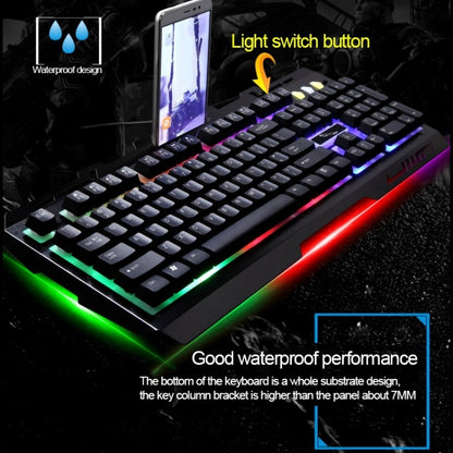 Chasing Leopard G700 USB RGB Backlight Wired Optical Gaming Mouse and Keyboard Set, Keyboard Cable Length: 1.35m, Mouse Cable Length: 1.3m(Black) - Wired Keyboard by Chasing Leopard | Online Shopping UK | buy2fix