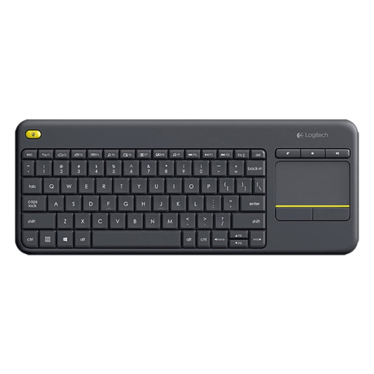 Logitech K400 Plus 2.4GHz Wireless Touch Control Keyboard, Wireless Range: 10m (Black) - Wireless Keyboard by Logitech | Online Shopping UK | buy2fix