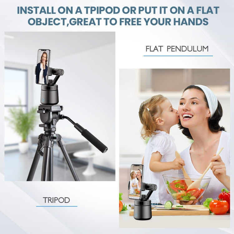 GK01 360 Degree Rotation Intelligent Tracking Pan Tilt Following Shot Tripod Head Holder (White) - Consumer Electronics by buy2fix | Online Shopping UK | buy2fix