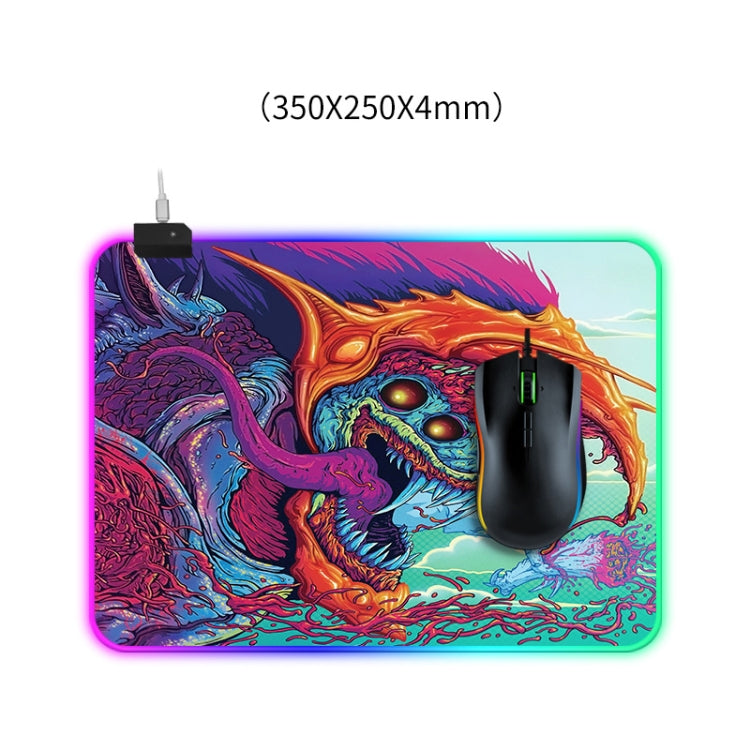 Computer Monster Pattern Illuminated Mouse Pad, Size: 35 x 25 x 0.4cm - Mouse Pads by buy2fix | Online Shopping UK | buy2fix