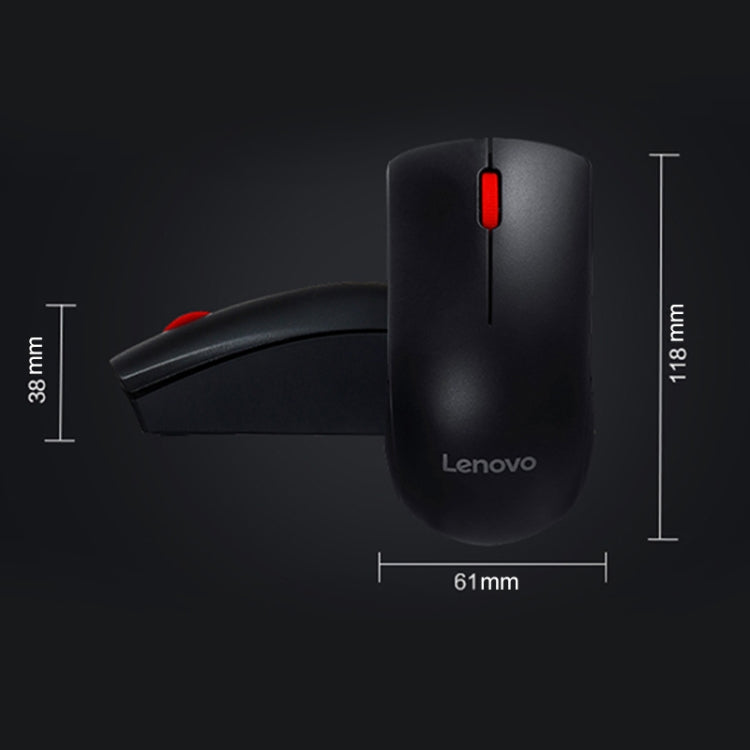 Lenovo M120 Pro Fashion Office Red Dot Wireless Mouse (Black) - Wireless Mice by Lenovo | Online Shopping UK | buy2fix