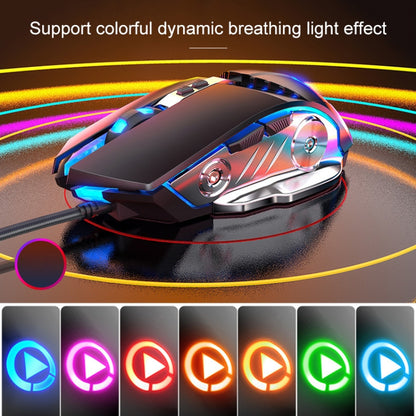 YINDIAO V2 Mechanical Feel Gaming Keyboard Mouse Set (White Rainbow Light) - Wired Keyboard by YINDIAO | Online Shopping UK | buy2fix