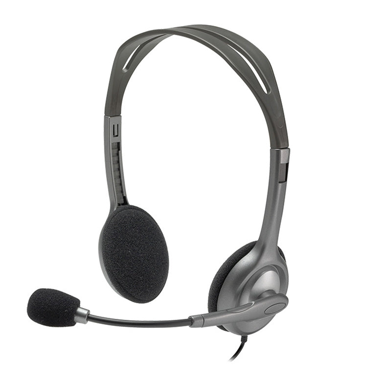 Logitech H111 3.5mm Plug Music Voice Stereo Headset with Microphone - Headset & Headphone by Logitech | Online Shopping UK | buy2fix