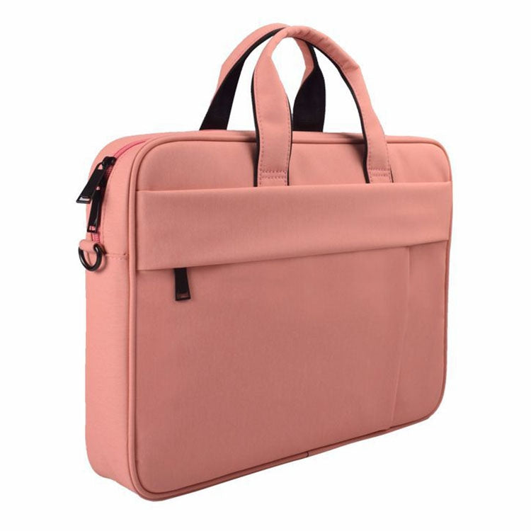 DJ03 Waterproof Anti-scratch Anti-theft One-shoulder Handbag for 14.1 inch Laptops, with Suitcase Belt(Pink) - Computer & Networking by buy2fix | Online Shopping UK | buy2fix